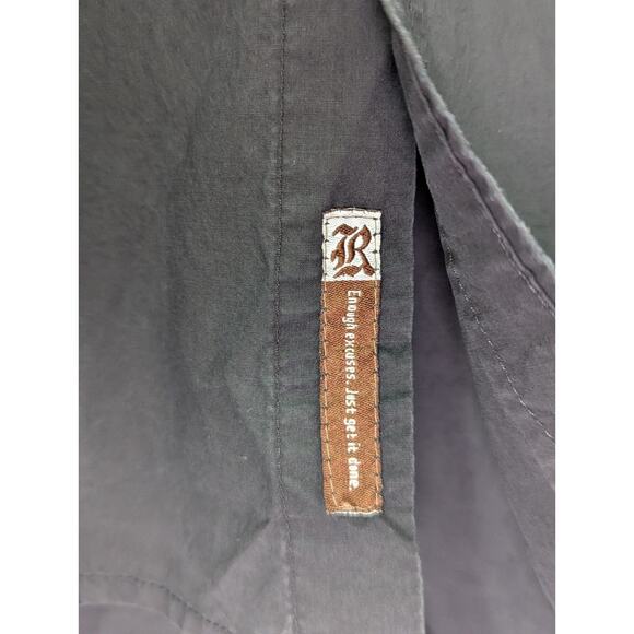 Roar Emboidered Western/Rodeo Gothic Black Button Up Large Vintage 90's Griffins - Picture 4 of 12